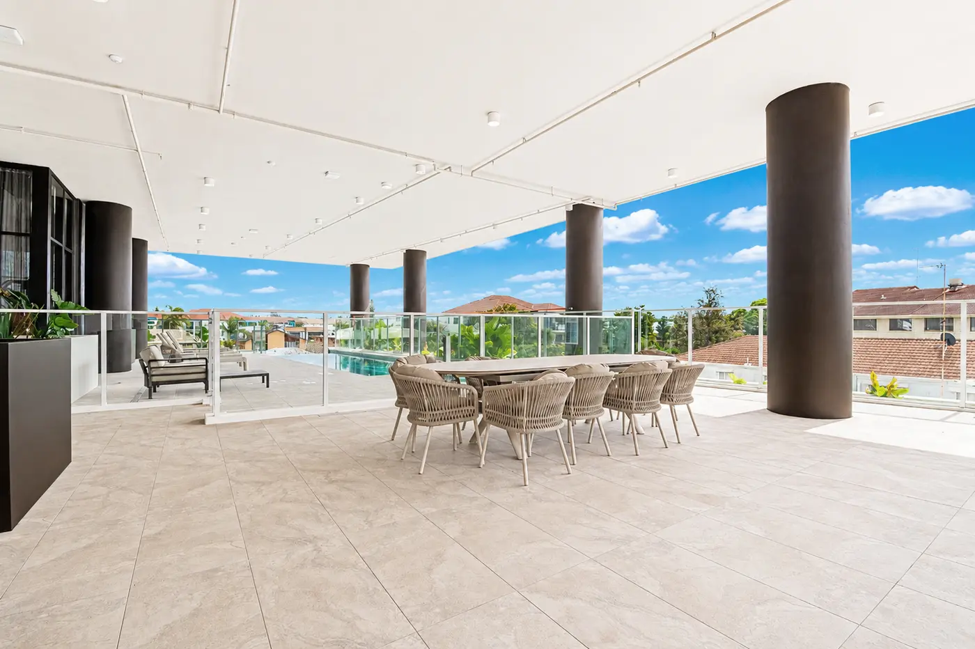 Completed Boutique outdoor dining and pool area